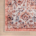 Washable Spill Resistant Area Rug in Rust Color