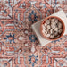 Washable Spill Resistant Area Rug in Rust Color