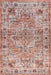 Washable Spill Resistant Area Rug in Rust Color