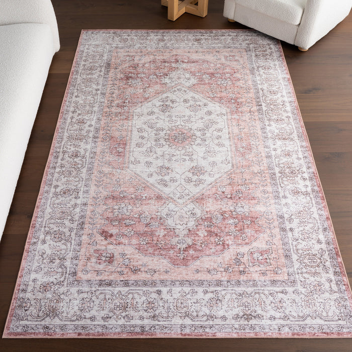 Washable Stain Resistant Rug in Ivory Color