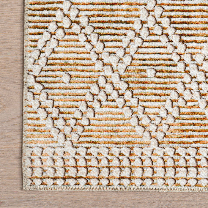 Washable Tan Rug For High Traffic Areas