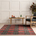 Washable Tartan Plaid Rug 160x230 cm Red