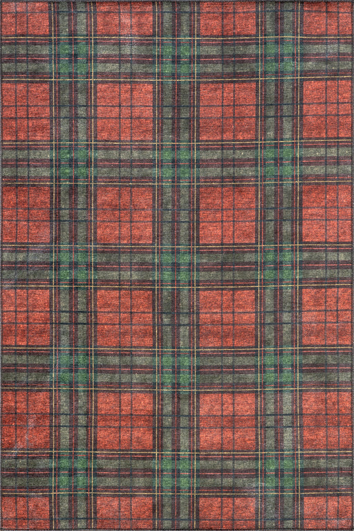 Washable Tartan Plaid Rug 160x230 cm Red