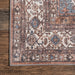 Washable Traditional Medallion Area Rug in Light Rust 160x230 cm