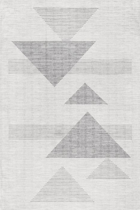 Washable Triangle Rug for Kids Room Light Grey 120x150 cm