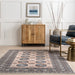 Washable Turquoise Medallion Rug for High Traffic Areas