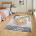 Washable Vida Kids Lion Flatweave Multicolour Rug