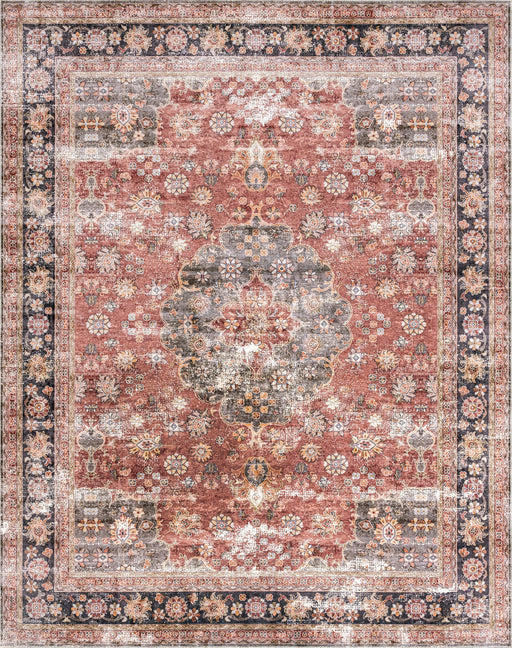 Washable Vintage Area Rug 120 x 180 cm Brick Color