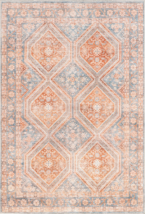 Tappeto vintage lavabile in arancione scuro 160x230 cm