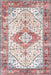 Washable Vintage Medallion Rug 120x180 cm Brick