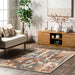 Washable Volcanic Area Rug 150x240 cm Rust Color