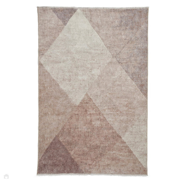 Washable Whisper H1065 Modern Abstract Textured Soft-Touch Printed Polyester Flatweave Beige/Brown Rug