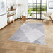 Washable Whisper H1065 Modern Abstract Textured Soft-Touch Printed Polyester Flatweave Grey Rug