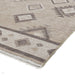 Washable Whisper H1066 Modern Abstract Textured Soft-Touch Printed Polyester Flatweave Beige Rug