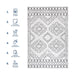 Washable White Moroccan Area Rug for Home Décor