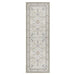 Washable Windsor Traditional Floral Border Flatweave Natural Runner