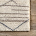 Washable Wool Area Rug 140x200 cm Ivory Pick-Up Sticks Design