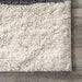 Washable Wool Striped Area Rug in Ivory Color