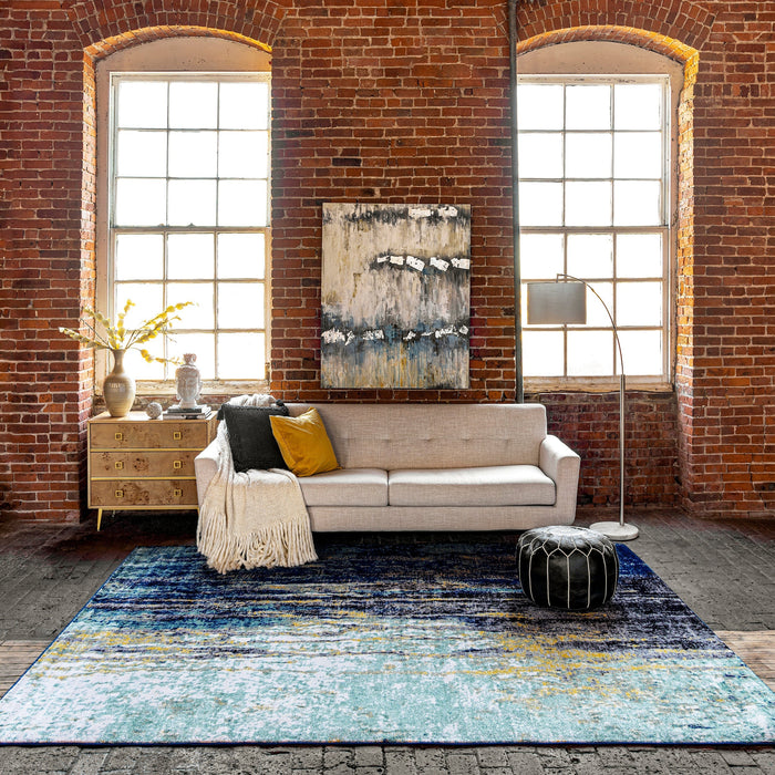 Waterfall Area Rug 140x200 cm in Blue