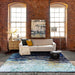 Waterfall Area Rug in Blue for Living Room Decor