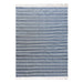 Wayne Hand-Woven PET Striped Area Rug in Blue and Ivory