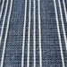 Wayne Hand-Woven PET Striped Area Rug in Blue and Ivory