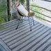 Wayne Hand-Woven PET Striped Area Rug in Blue and Ivory