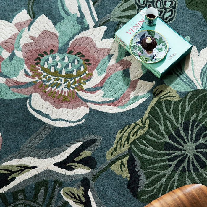 Wedgwood Waterlily Midnight Pond 038608 Rug