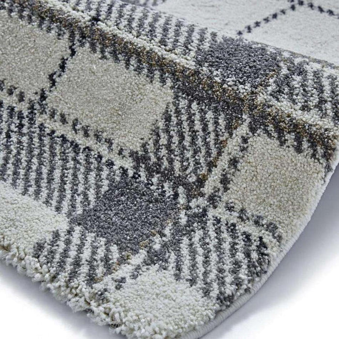 Wellness 6630 Modern Tartan Check Cream/Light Grey Rug