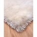 Whisper Super-Soft Fine Yarn Silky Shimmer Polyester Plain Shaggy Ivory Rug