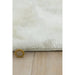 Whisper Super-Soft Fine Yarn Silky Shimmer Polyester Plain Shaggy Ivory Rug