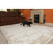 Whisper Super-Soft Fine Yarn Silky Shimmer Polyester Plain Shaggy Ivory Rug