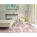 Whisper Super-Soft Fine Yarn Silky Shimmer Polyester Plain Shaggy Pink Rug