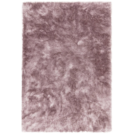 Whisper Super-Soft Fine Yarn Silky Shimmer Polyester Plain Shaggy Pink Rug