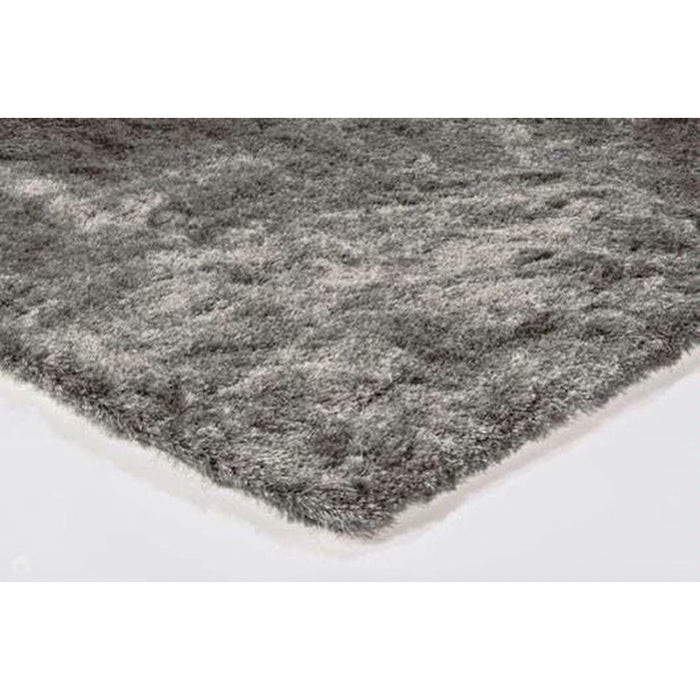 Whisper Super-Soft Fine Yarn Silky Shimmer Polyester Plain Shaggy Tungsten Rug