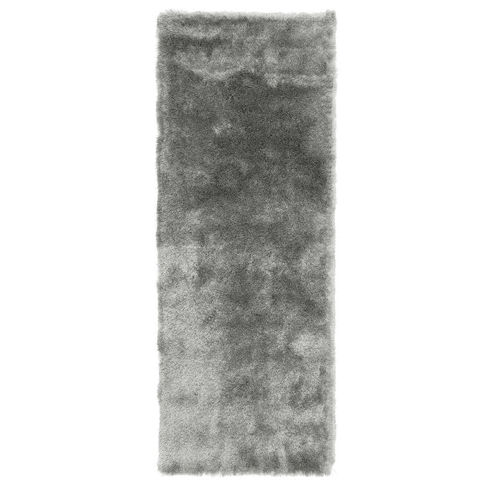 Whisper Super-Soft Fine Yarn Silky Shimmer Polyester Plain Shaggy Tungsten Rug