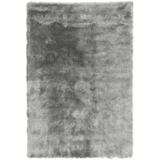 Whisper Super-Soft Fine Yarn Silky Shimmer Polyester Plain Shaggy Tungsten Rug