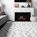 White Lattice Shag Area Rug 120x180 cm