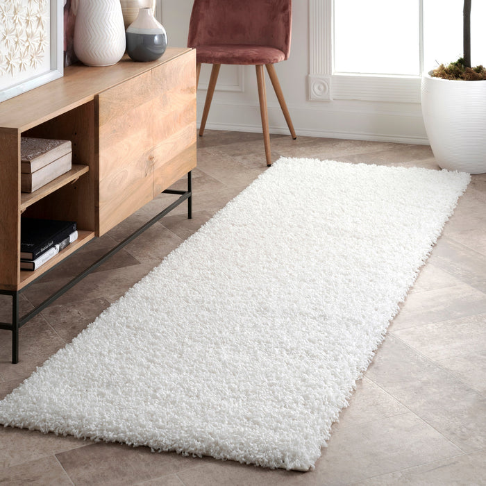 White Shag Area Rug For Modern Homes 150x230 cm