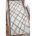 White Shag Area Rug Geometric Pattern 120 cm