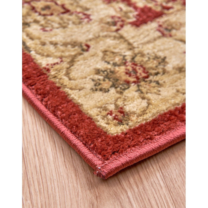 Windsor WIN02 Traditional Classic Floral Vine Bordered Red/Multi Rug