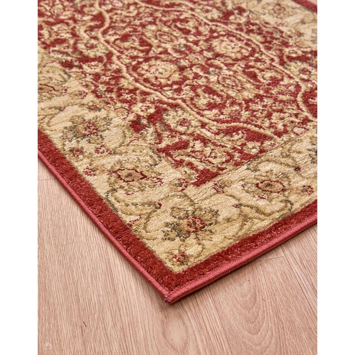 Windsor WIN02 Traditional Classic Floral Vine Bordered Red/Multi Rug