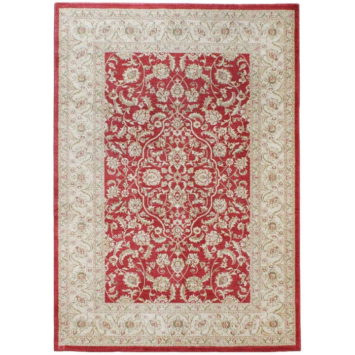 Windsor WIN02 Traditional Classic Floral Vine Bordered Red/Multi Rug