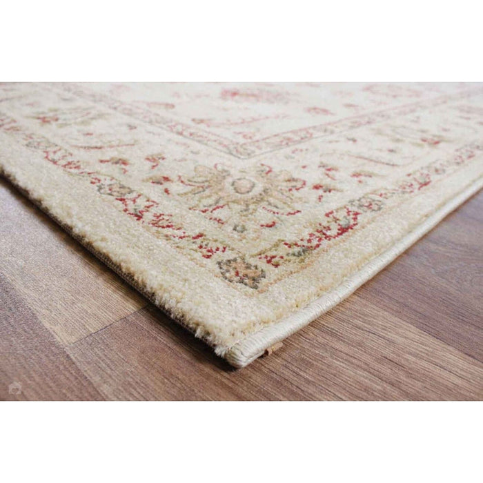 Windsor WIN04 Traditional Classic Floral Vine Bordered Beige/Natural/Multi Rug