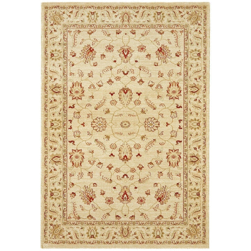 Windsor WIN04 Traditional Classic Floral Vine Bordered Beige/Natural/Multi Rug