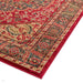 Windsor WIN08 Traditional Classic Floral Vine Medallion Border Red/Navy/Beige/Multicolour Rug