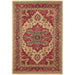 Windsor WIN10 Traditional Classic Floral Vine Medallion Border Red/Multi Runner