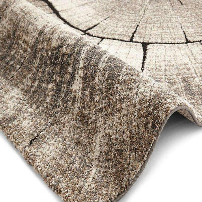 Woodland 2086 Modern Abstract Tree Trunk Beige Rug