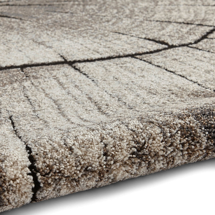 Woodland 2086 Modern Abstract Tree Trunk Beige Rug