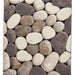 Woodland 2099 Modern Abstract Pebble Stones Cream/Grey Rug